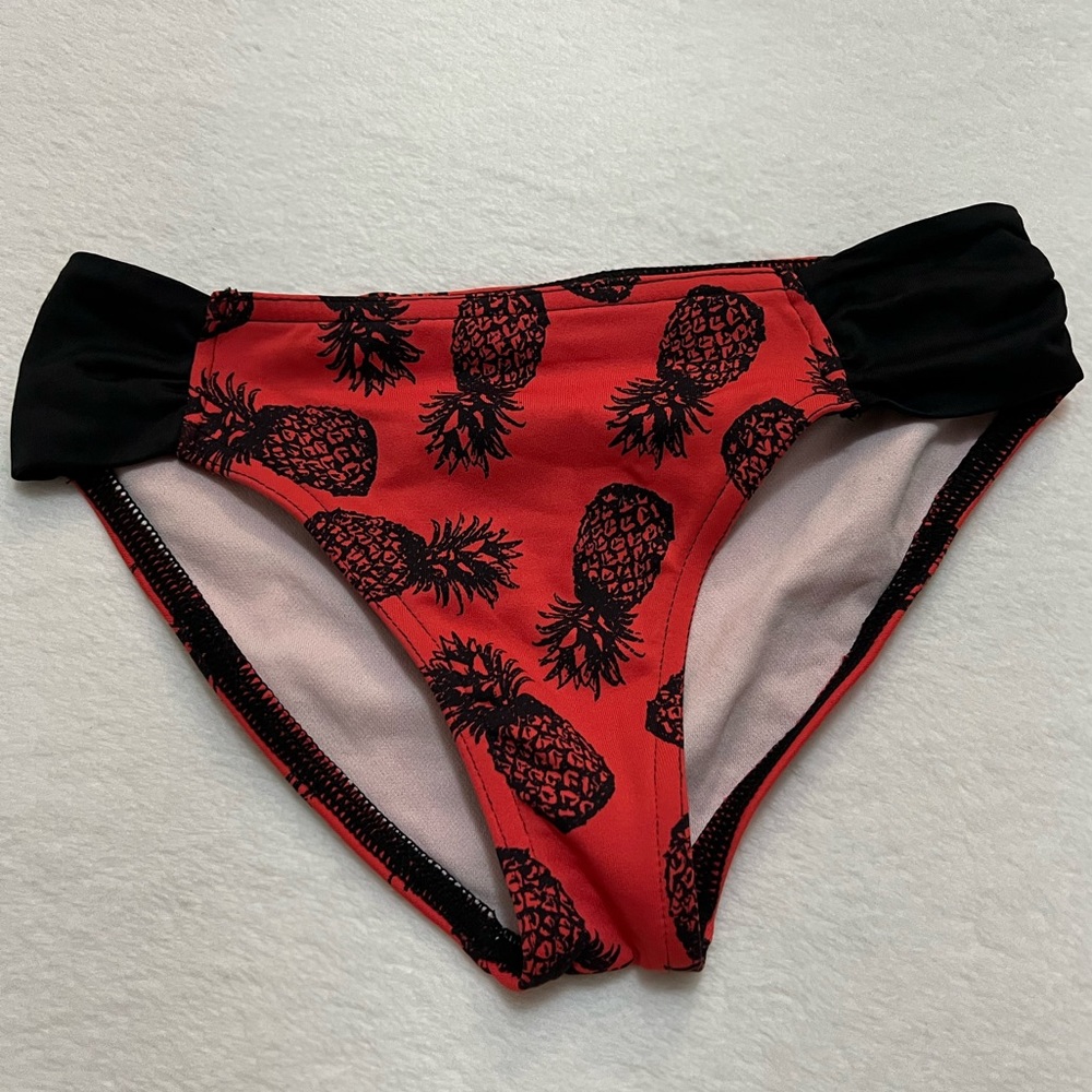 Red & Black Bikini Bottom (Size 10)